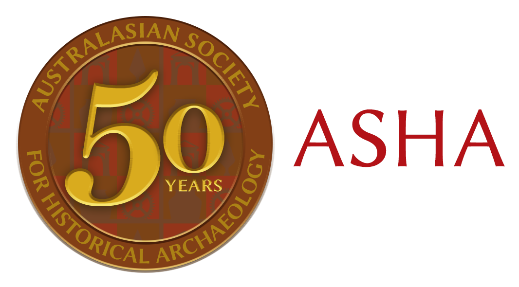 Australasian society for historical archaeology - fifty years [logo]
