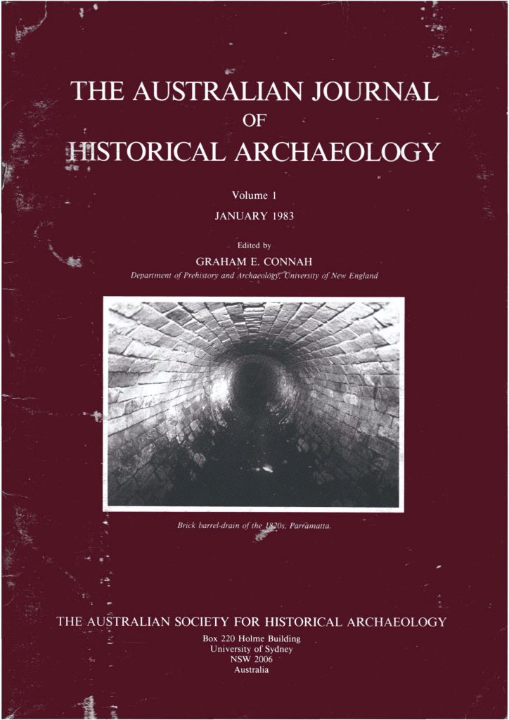 The Australian Journal of Historical Archaeology - Volume 1