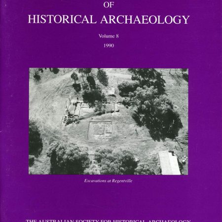 Australian Journal of Historical Archaeology Volume 8 cover