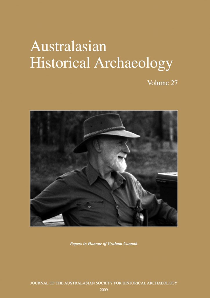 Cover of Australasian Historical Archaeology volume 27 (2009)
