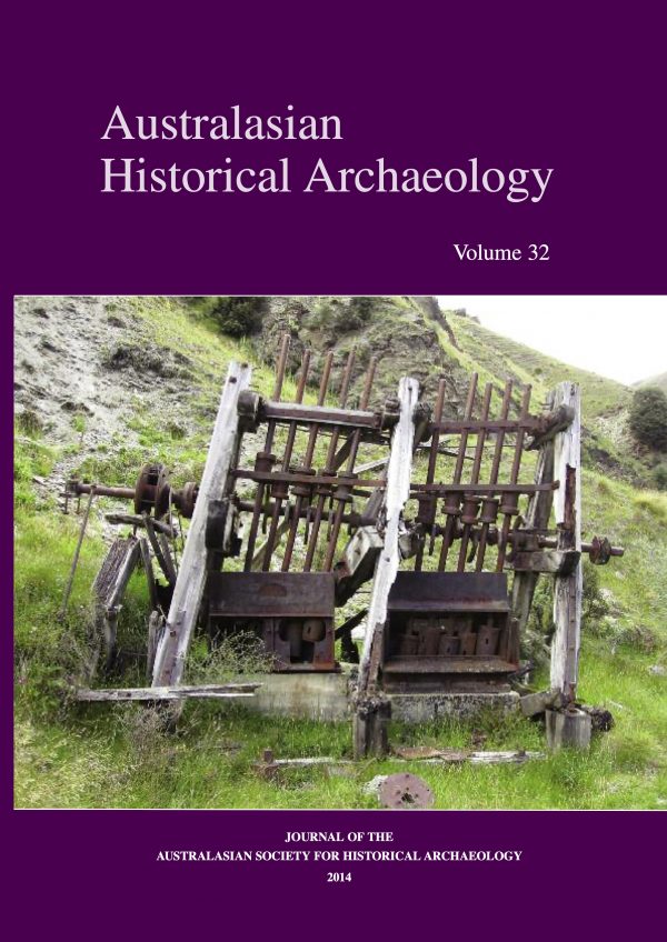 Cover of Australasian Historical Archaeology volume 32 (2014)