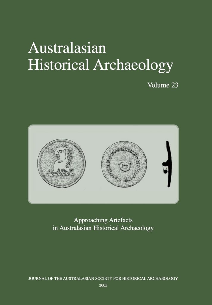 Cover of Australasian Historical Archaeology volume 23 (2005)