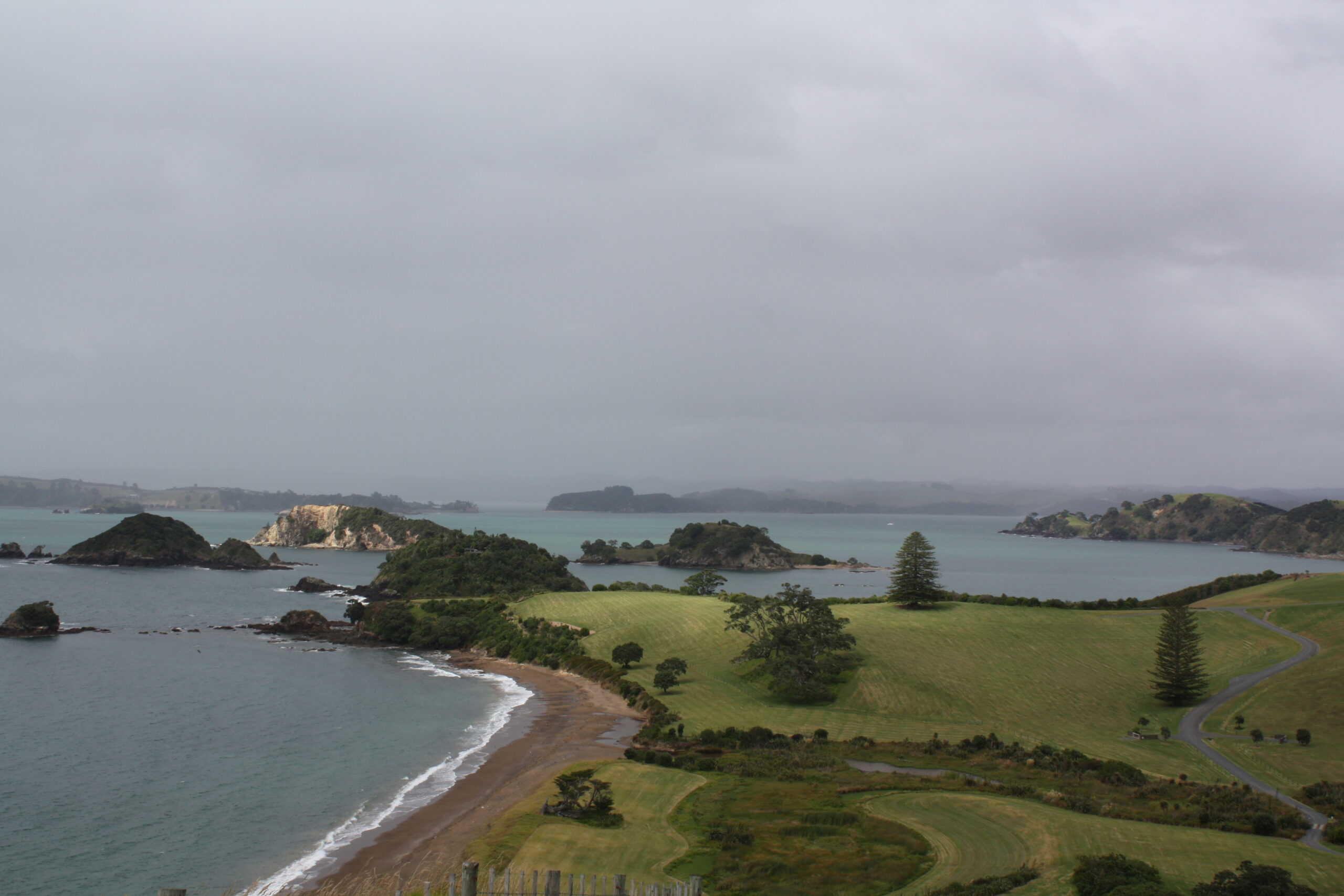Looking out from Rangihoua Pā at the Te Pahi Islands, photo by Jessie Garland